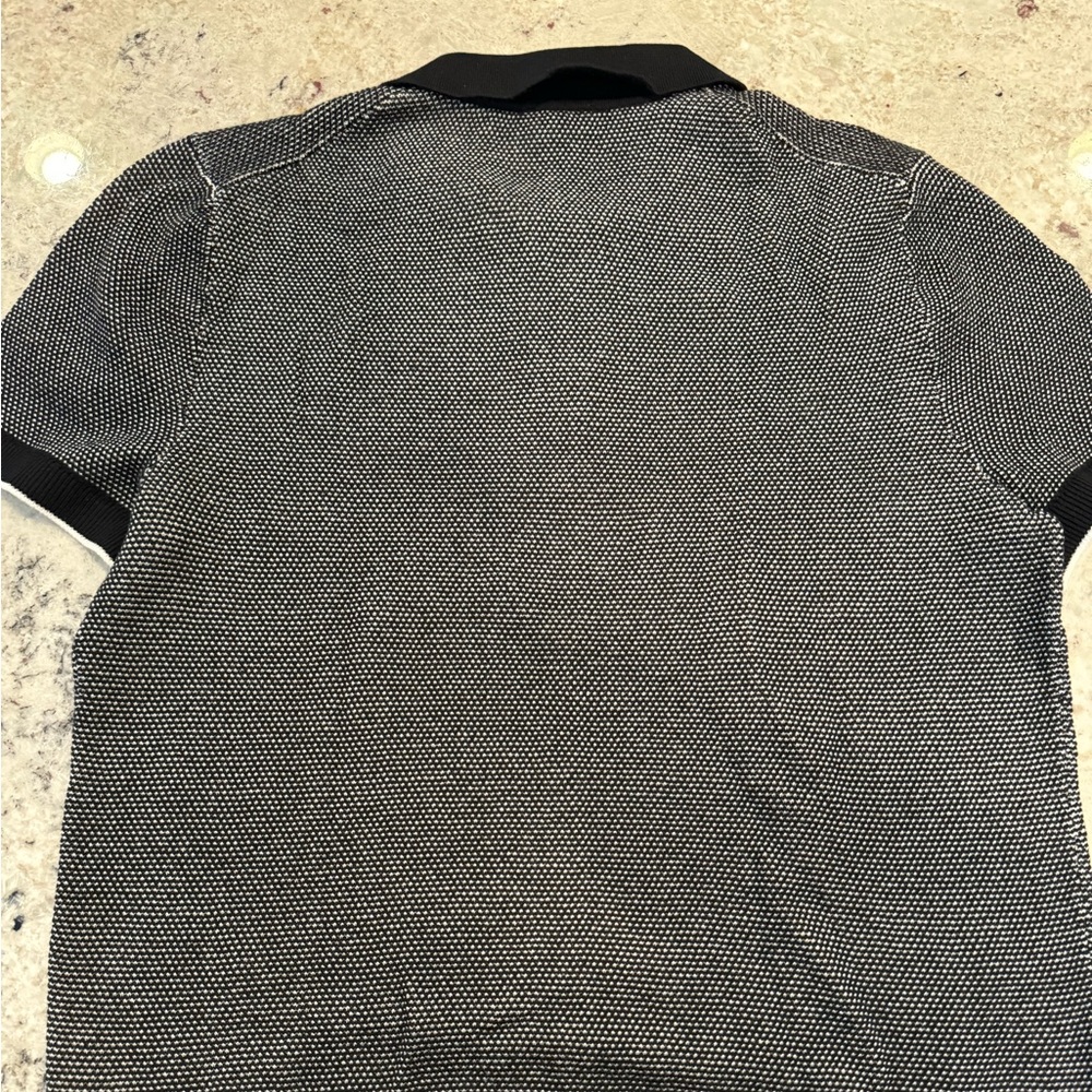 Men’s Zip Short Sleeve Sweater Polo - Picture 2 of 4